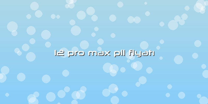 12 Pro Max Pil Fiyatı