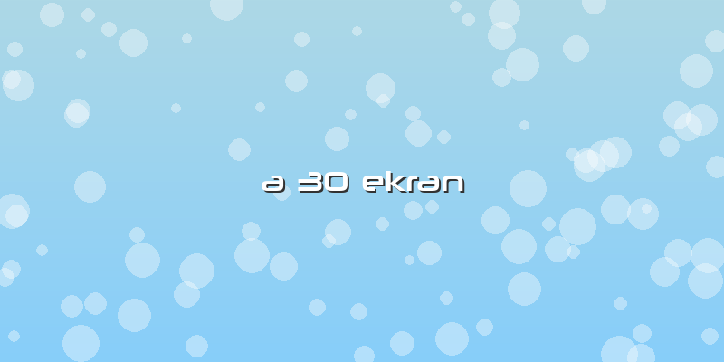 A 30 Ekran