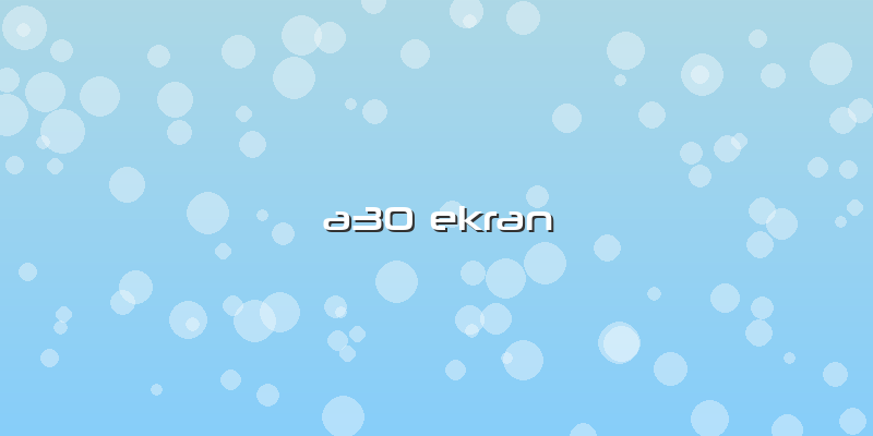 A30 Ekran