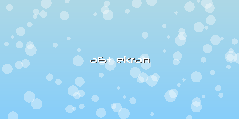 A6+ Ekran