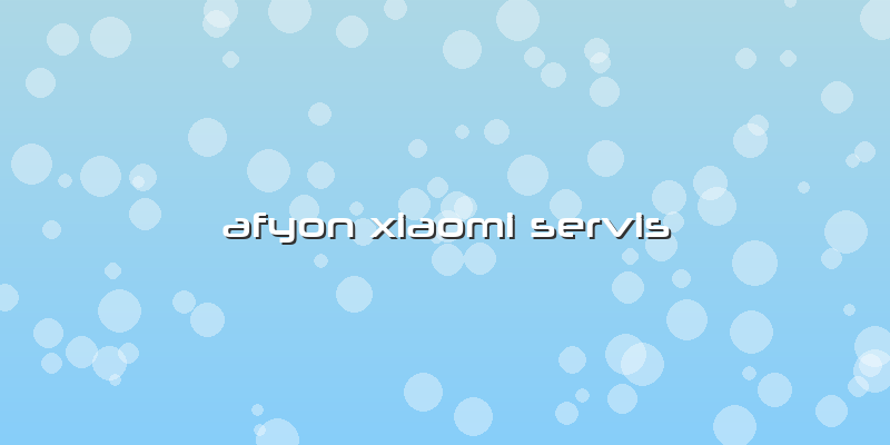 Afyon Xiaomi Servis