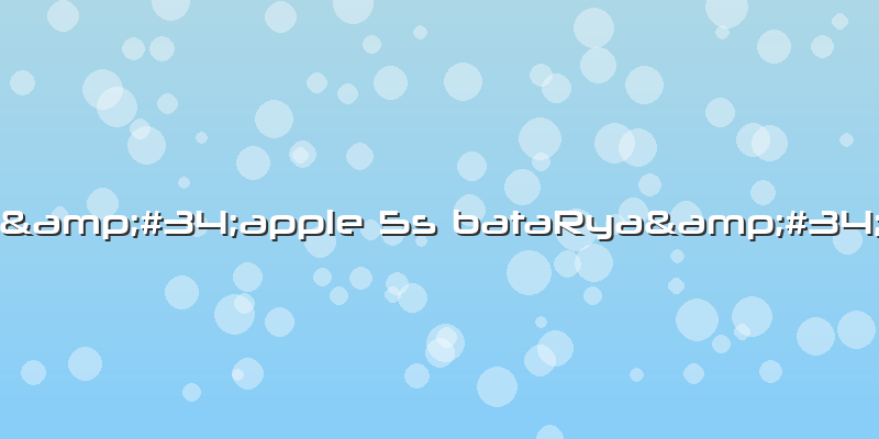 "Apple 5s BAtARyA"