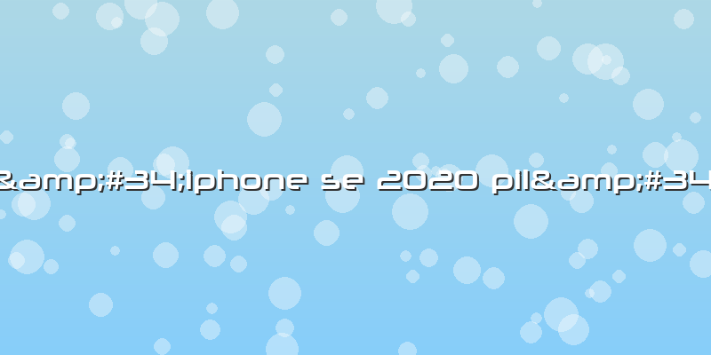 "iphone Se 2020 Pil"