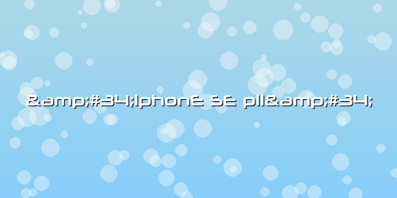 "iphonE SE Pil"