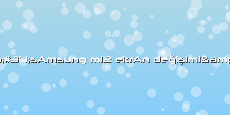 "sAmsung M12 EkrAn Değişimi"