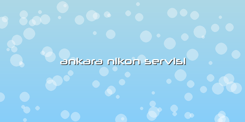 Ankara Nikon Servisi