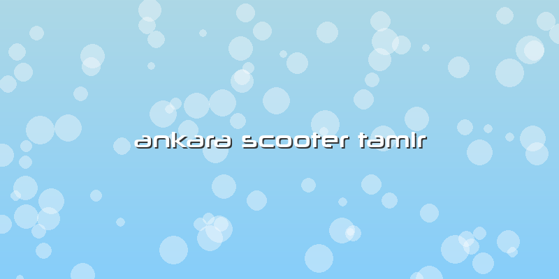 Ankara Scooter Tamir
