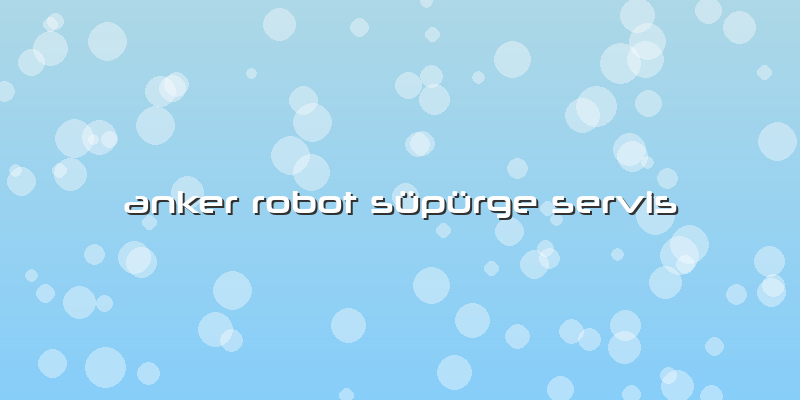 Anker Robot Süpürge Servis