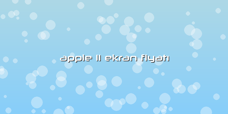 Apple 11 Ekran Fiyatı