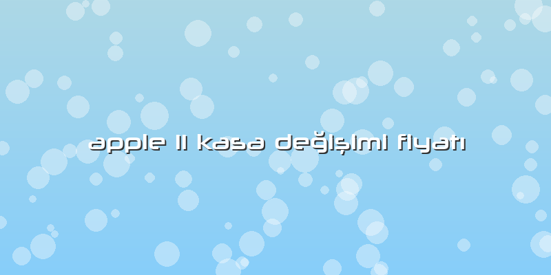 Apple 11 Kasa Değişimi Fiyatı