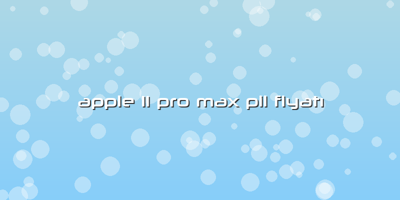 Apple 11 Pro Max Pil Fiyatı