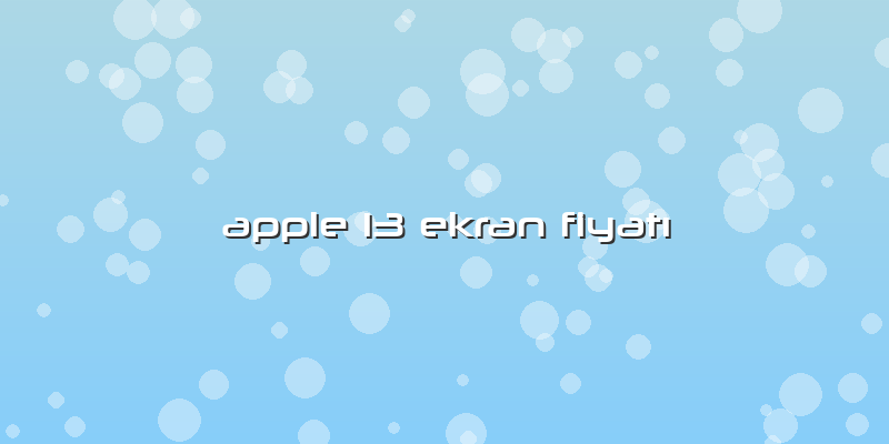 Apple 13 Ekran Fiyatı