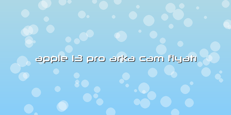 Apple 13 Pro Arka Cam Fiyatı