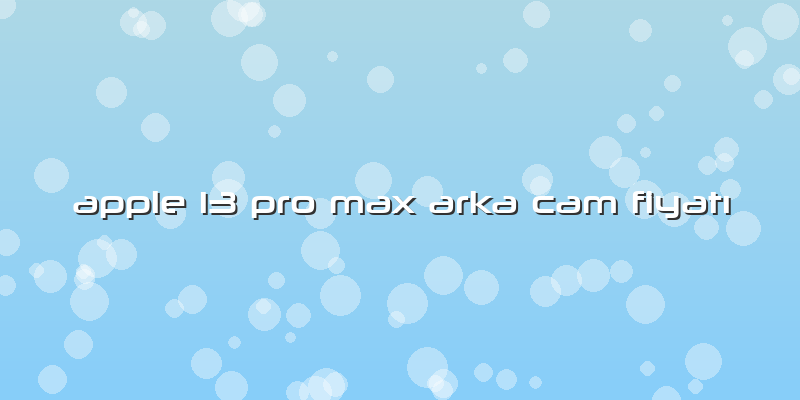 Apple 13 Pro Max Arka Cam Fiyatı