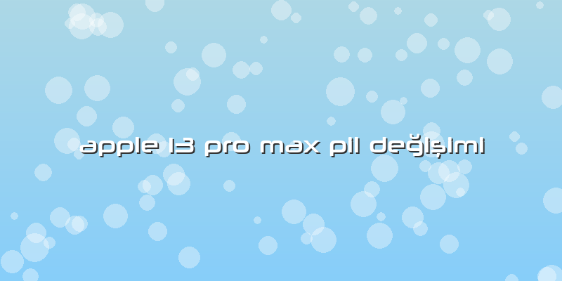 Apple 13 Pro Max Pil Değişimi