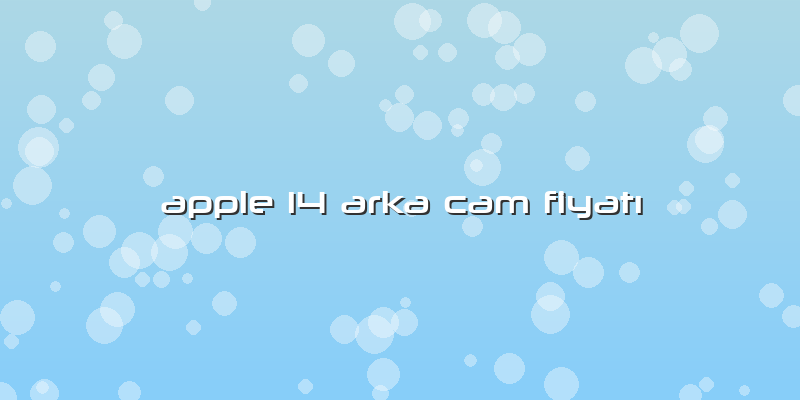 Apple 14 Arka Cam Fiyatı