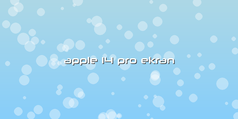 Apple 14 Pro Ekran