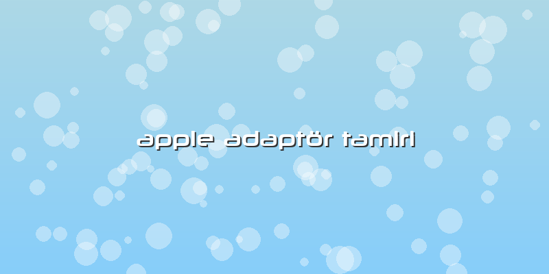 Apple Adaptör Tamiri