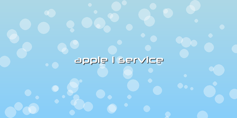 Apple I Service