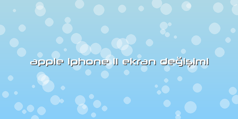 Apple Iphone 11 Ekran Değişimi