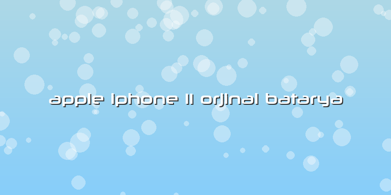 Apple Iphone 11 Orjinal Batarya