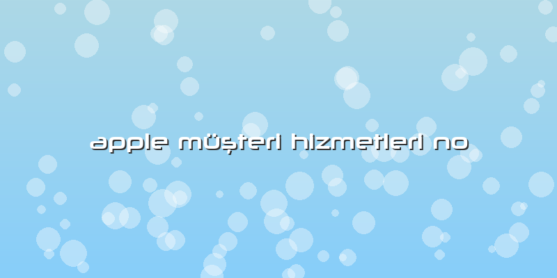 Apple Müşteri Hizmetleri No