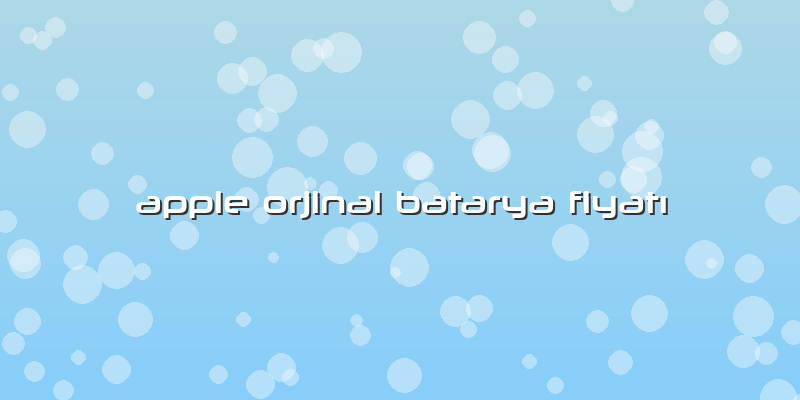 Apple Orjinal Batarya Fiyatı