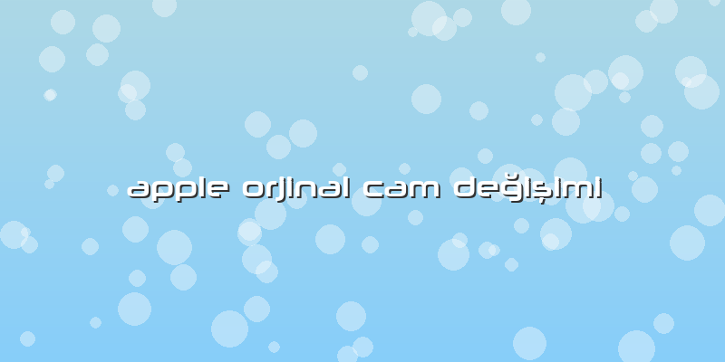 Apple Orjinal Cam Değişimi