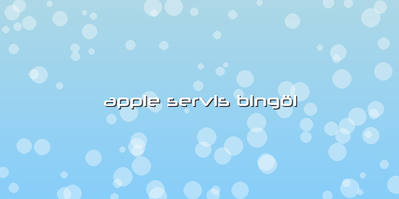Apple Servis Bingöl