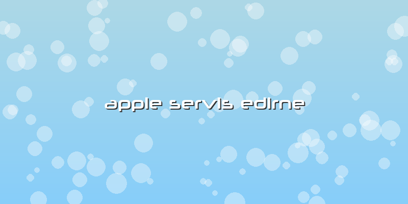 Apple Servis Edirne