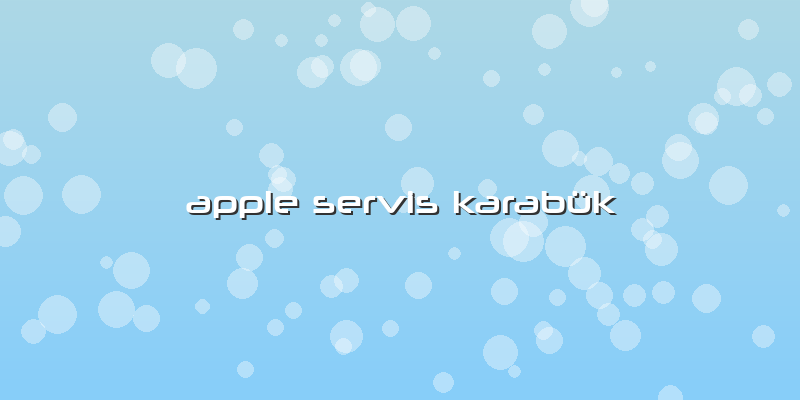 Apple Servis Karabük