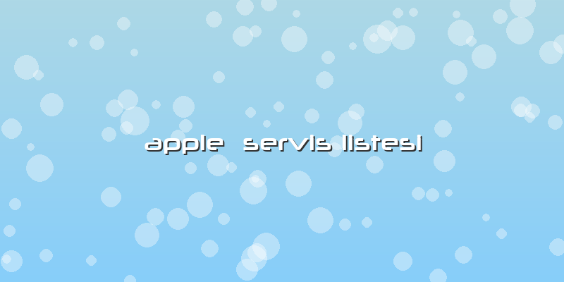Apple  Servis Listesi