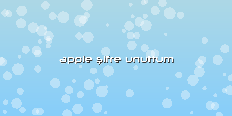 Apple şifre Unuttum