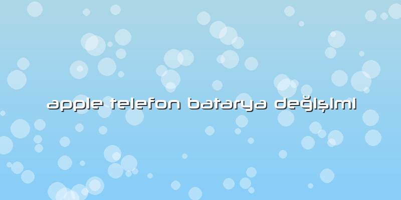 Apple Telefon Batarya Değişimi