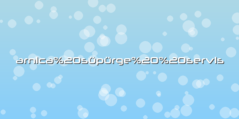 Arnica süpürge  servis