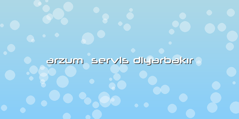 Arzum  Servis Diyarbakır