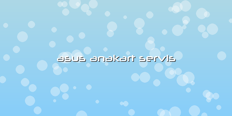 Asus Anakart Servis