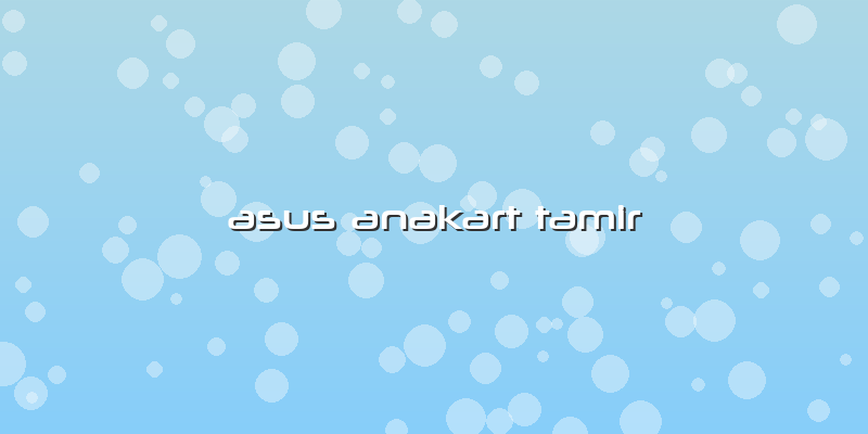 Asus Anakart Tamir