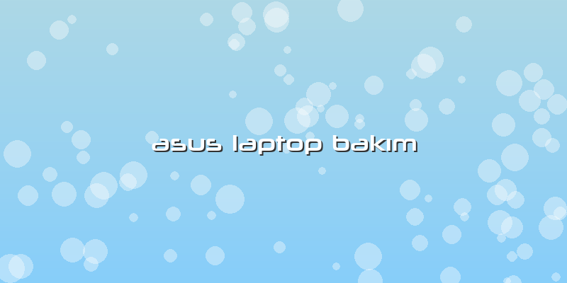 Asus Laptop Bakım