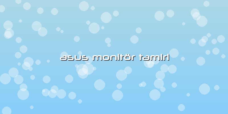 Asus Monitör Tamiri