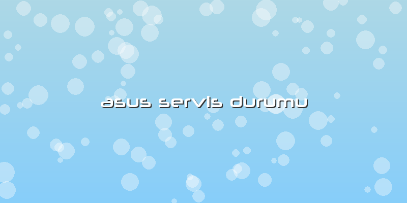 Asus Servis Durumu