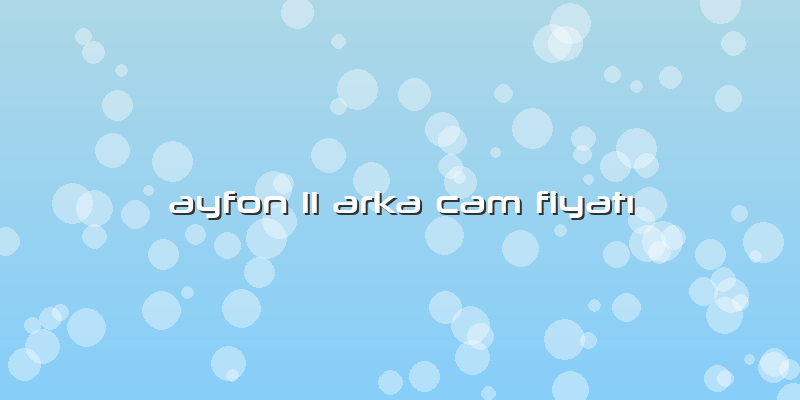 Ayfon 11 Arka Cam Fiyatı