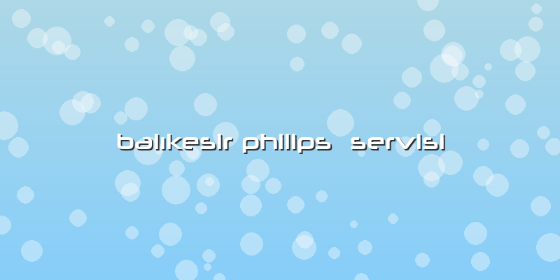 Balıkesir Philips  Servisi