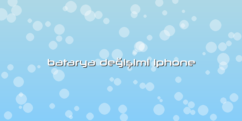 Batarya Değişimi Iphone