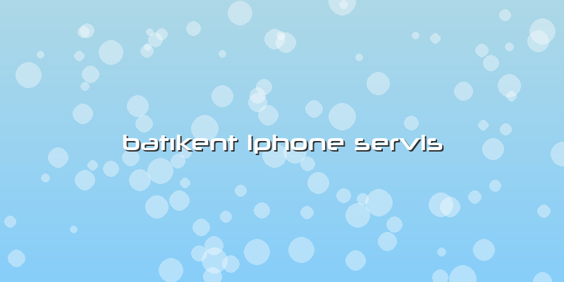 Batıkent Iphone Servis