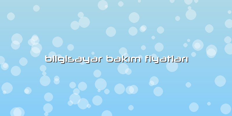 Bilgisayar Bakım Fiyatları