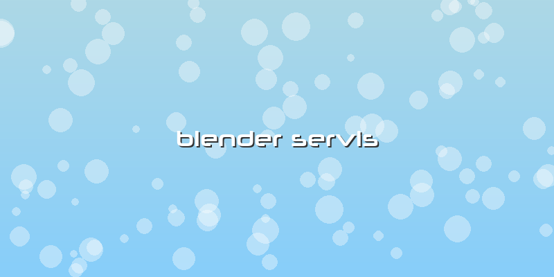 Blender Servis