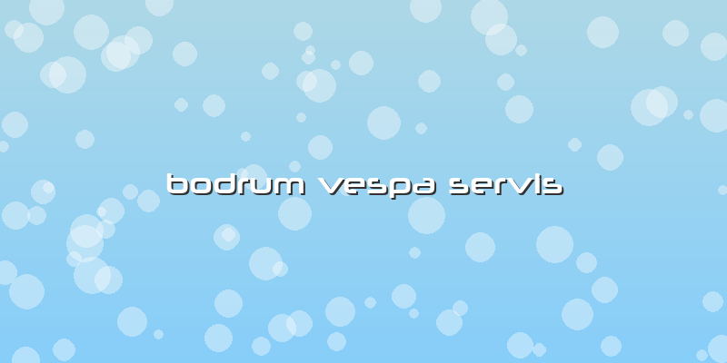 Bodrum Vespa Servis
