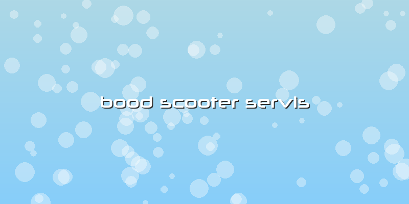 Bood Scooter Servis