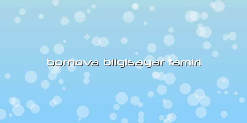 Bornova Bilgisayar Tamiri